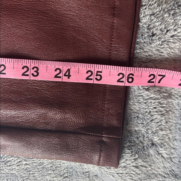 PAIGE Siren Faux Leather Midi Skirt in Rum Raisin Size 23 NWT - Picture 6 of 7